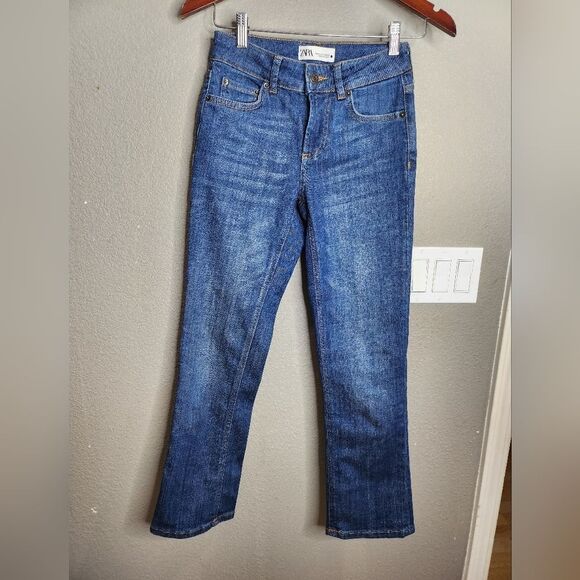 Zara Women's Blue Cropped Jeans - Picture 1 of 6